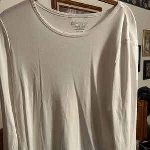 Chico’s Size 2 U.S. Size L White Chico’s Long Sleeve